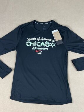 Nike Black Chicago Marathon '24 Long-Sleeve Shirt